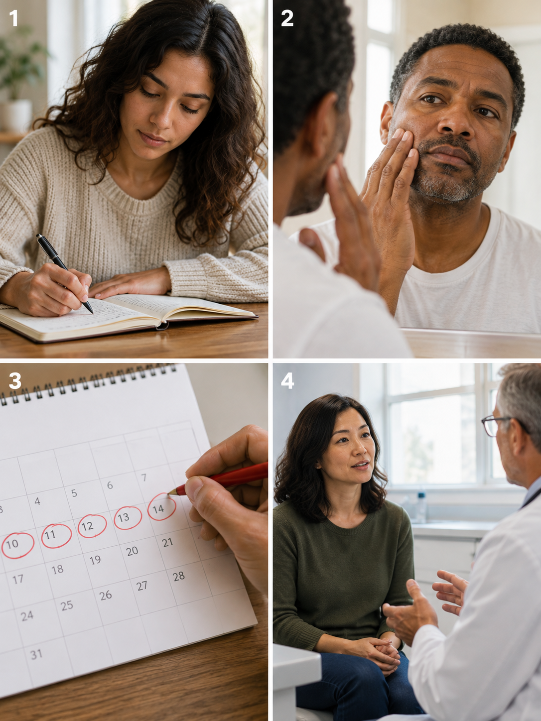 Four steps for tracking symptoms and talking with a doctor