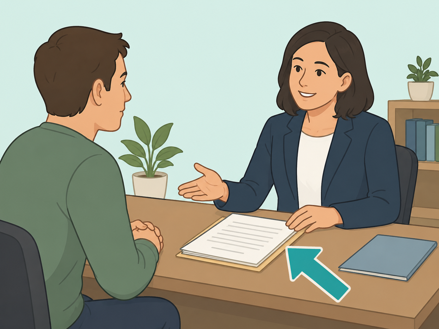 Person getting legal help for an important court matter.