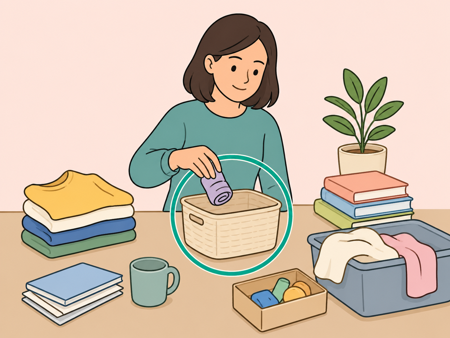 A person focusing on one small task after sudden loss.