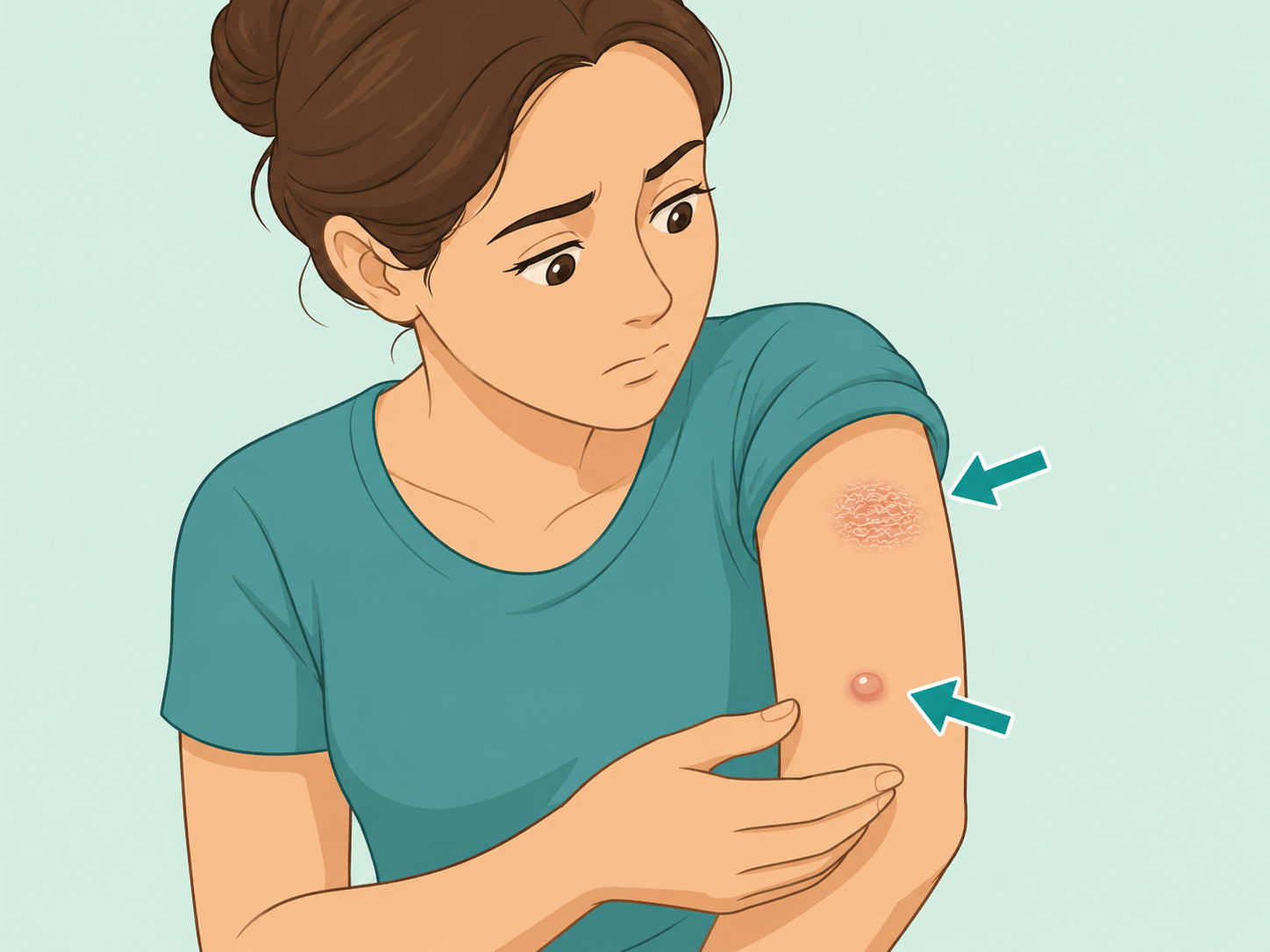 Looking for non-mole warning signs on the skin.