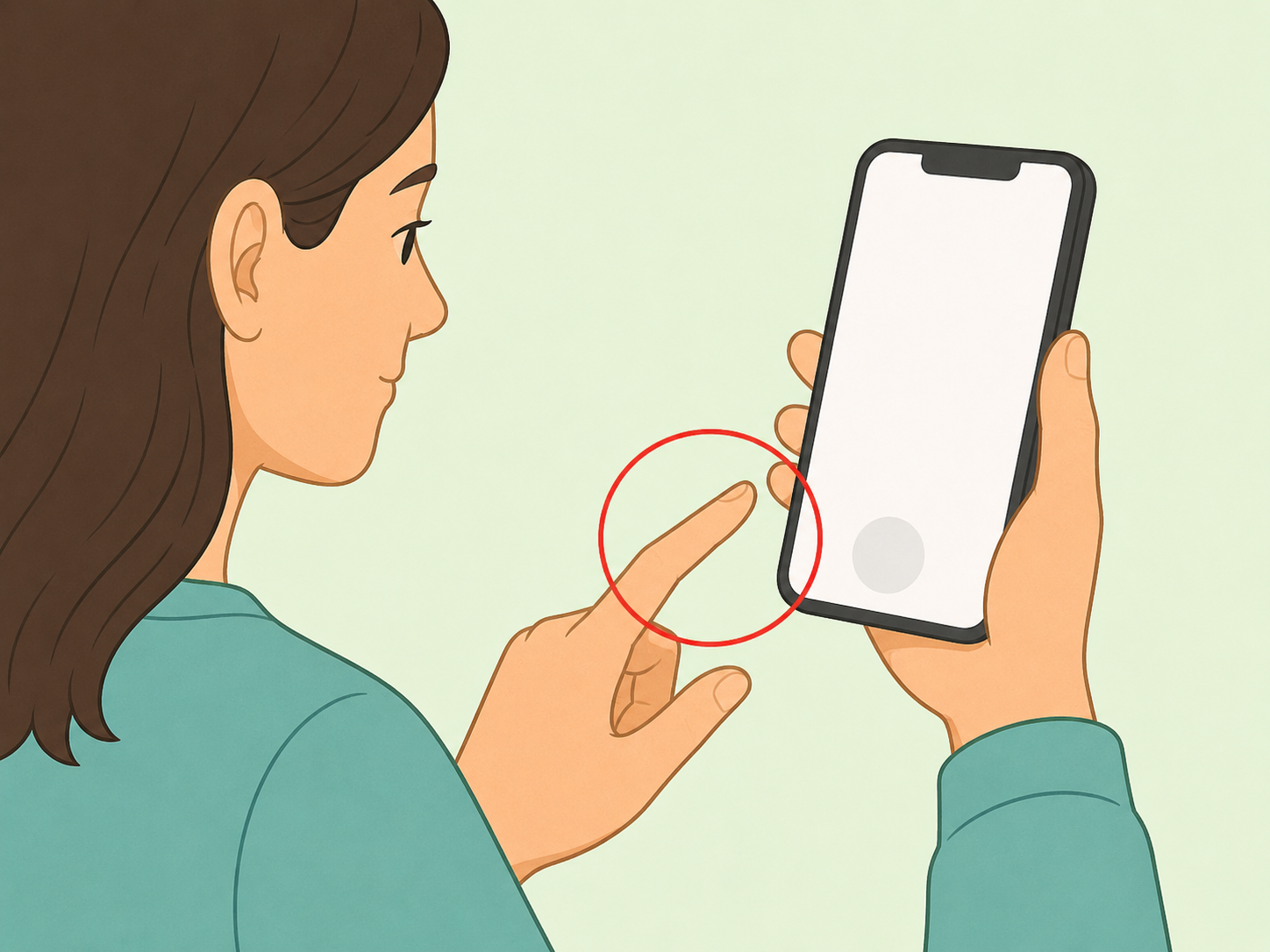 Person pausing before sharing a health claim on a phone.