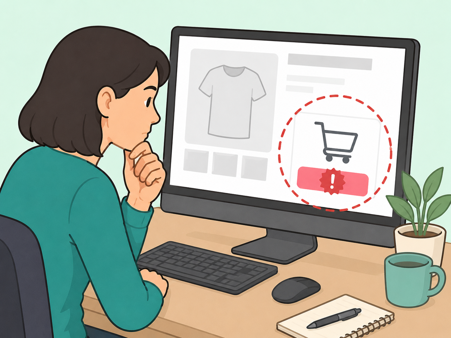 Person checking whether a health message is trying to sell a product.