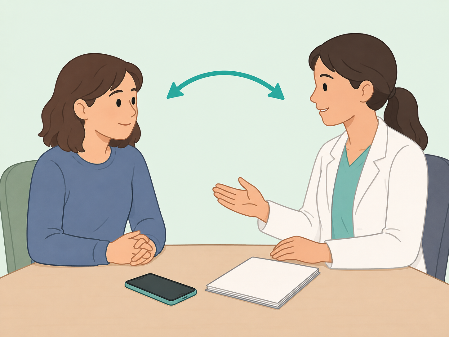 Patient asking a health professional about an online health claim.