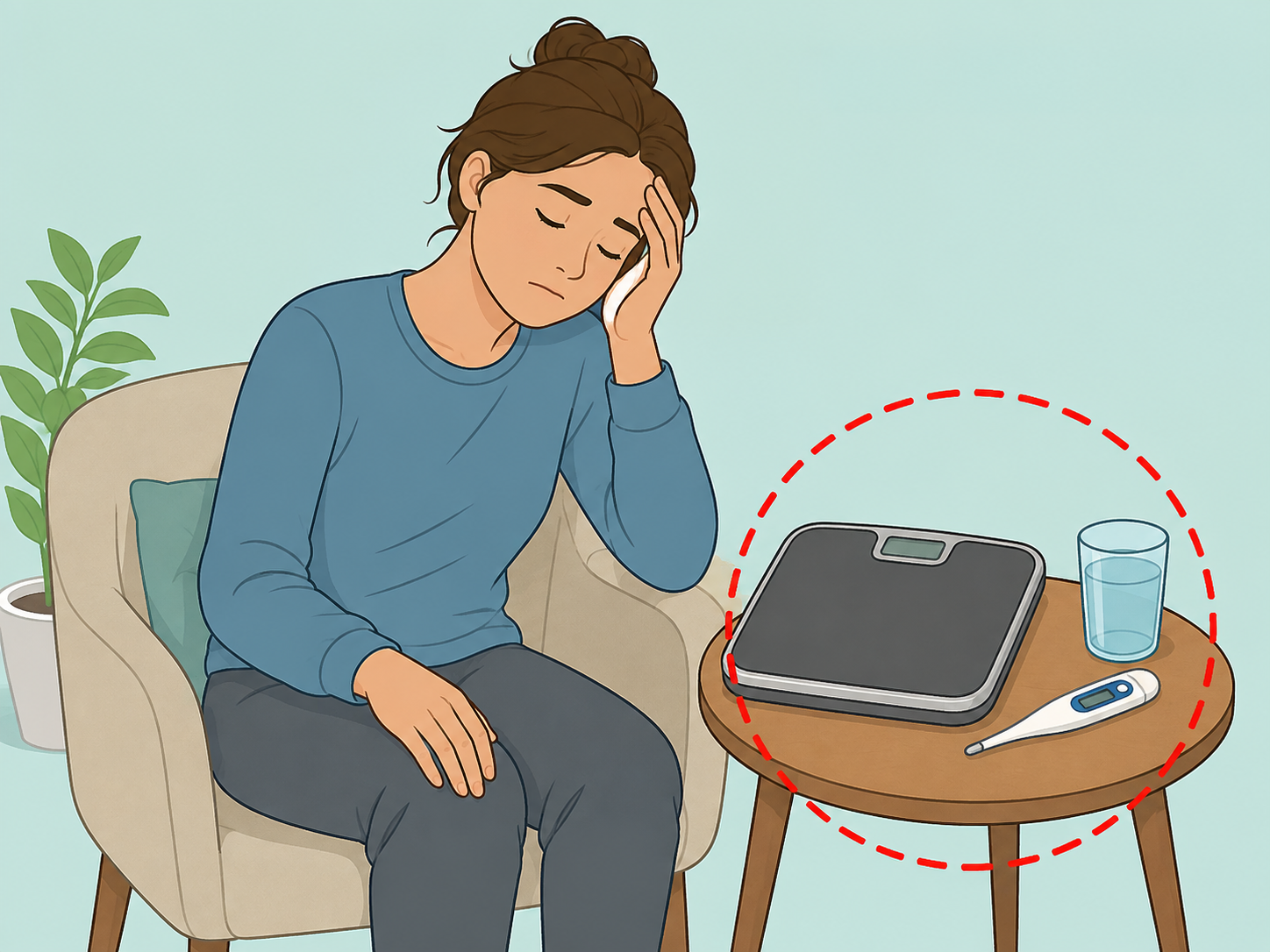 Person tracking persistent whole-body symptoms like fatigue and weight change.