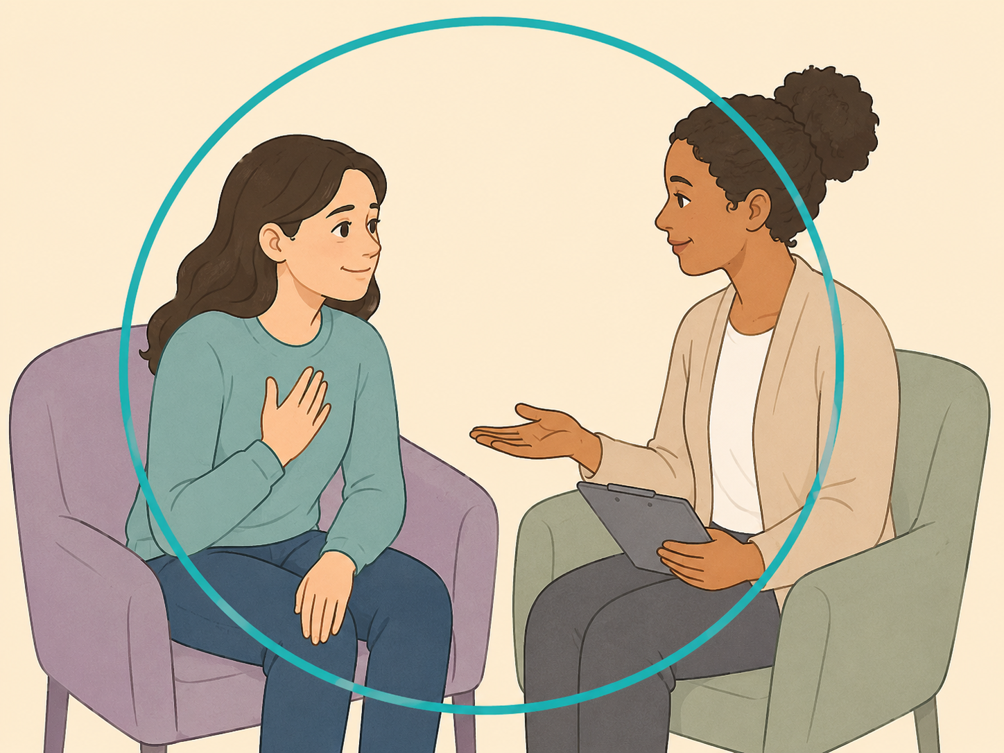 A person seeking professional support for loneliness or anxiety.