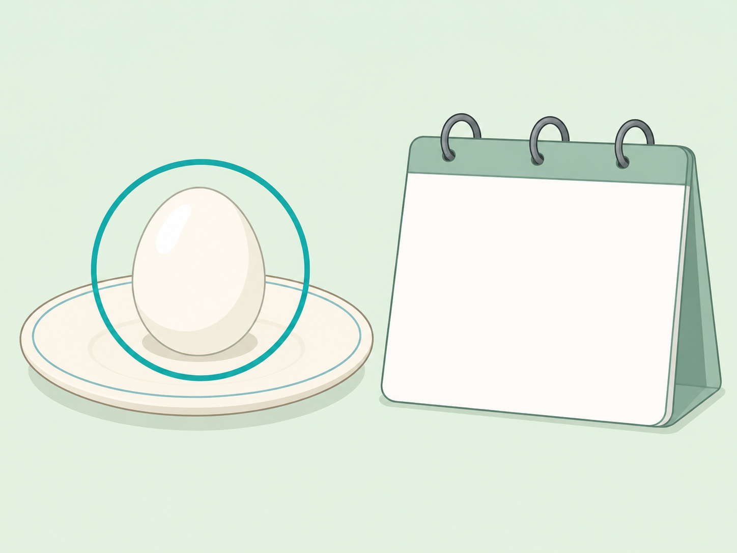 A single boiled egg shown as a sensible breakfast portion.