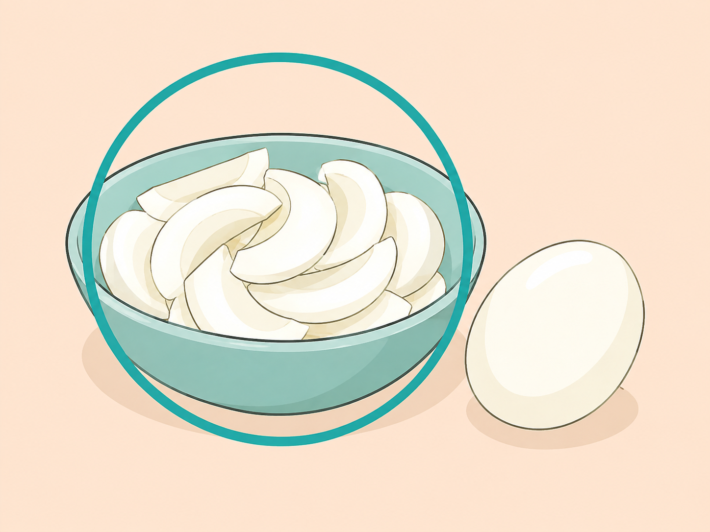 Egg whites shown as an option for people watching cholesterol.