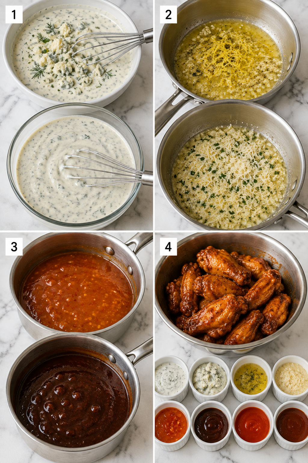 Four steps for making homemade wing sauces and tossing wings