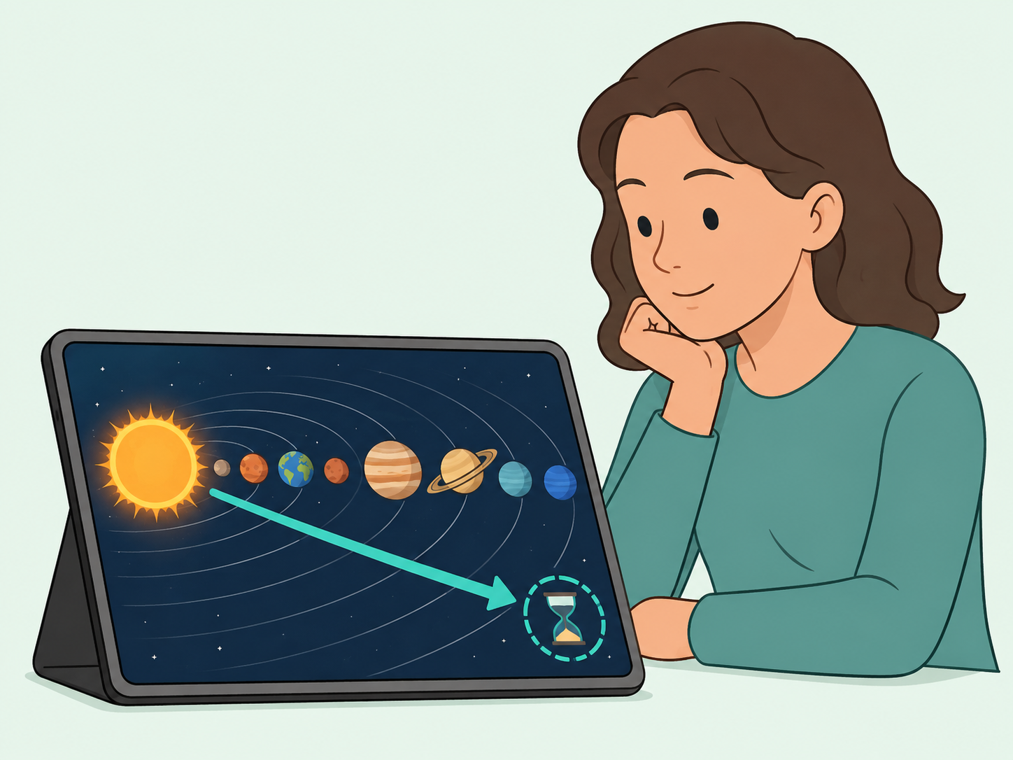 A person comparing the Sun's long future with a distant timeline.