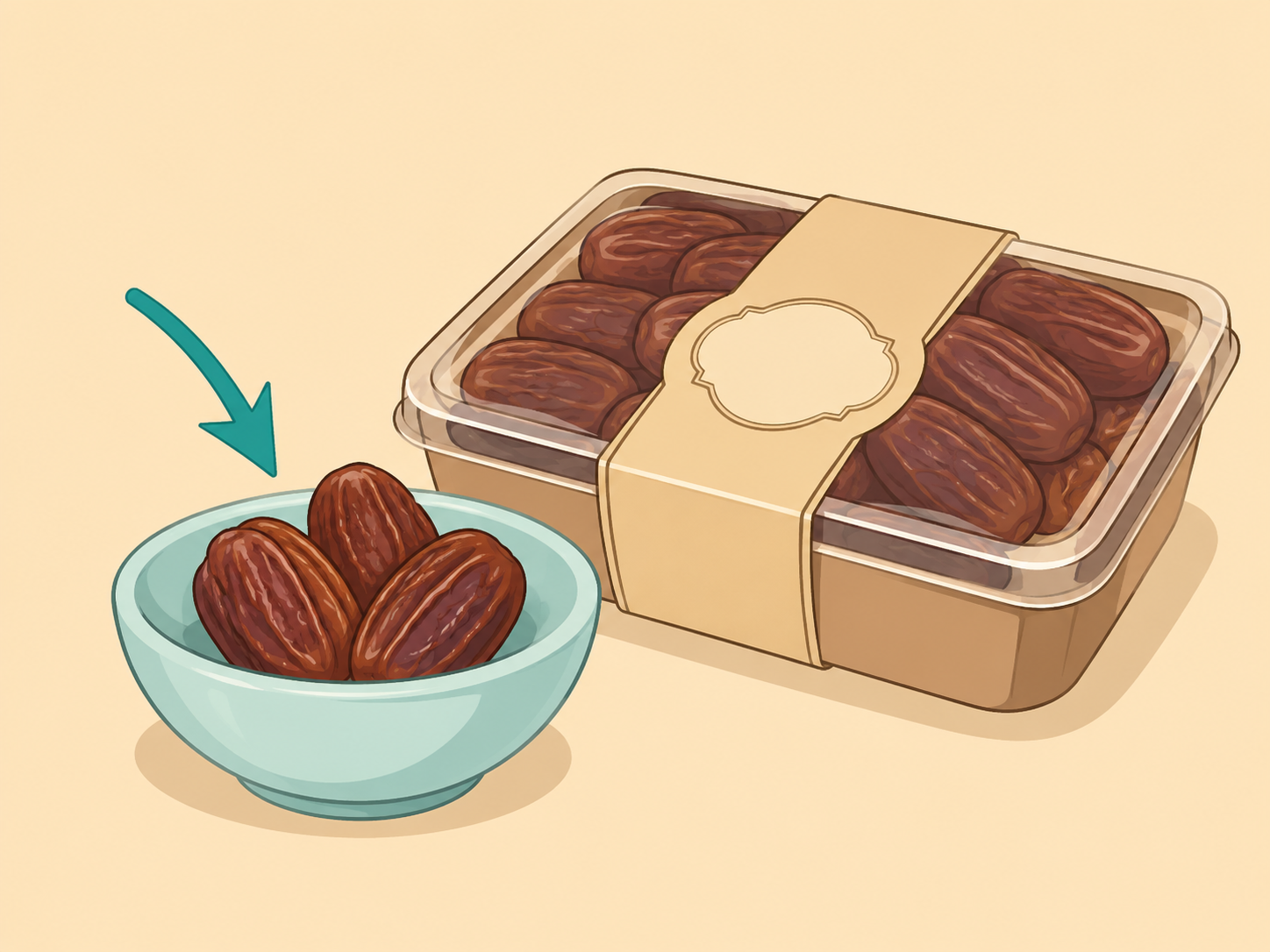 A small portion of dates served in a bowl.