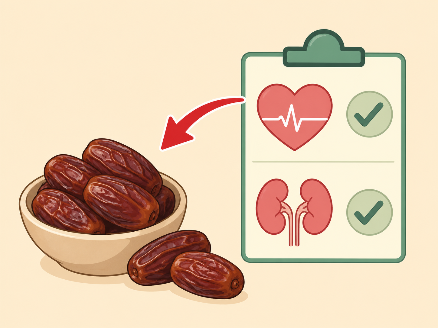Dates shown with a caution highlight for potassium-sensitive health needs.