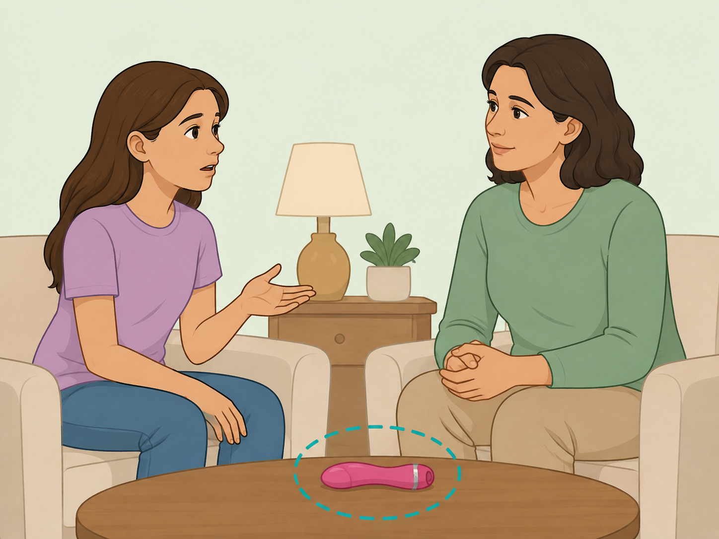 A young person calmly finding out what their mother discovered.