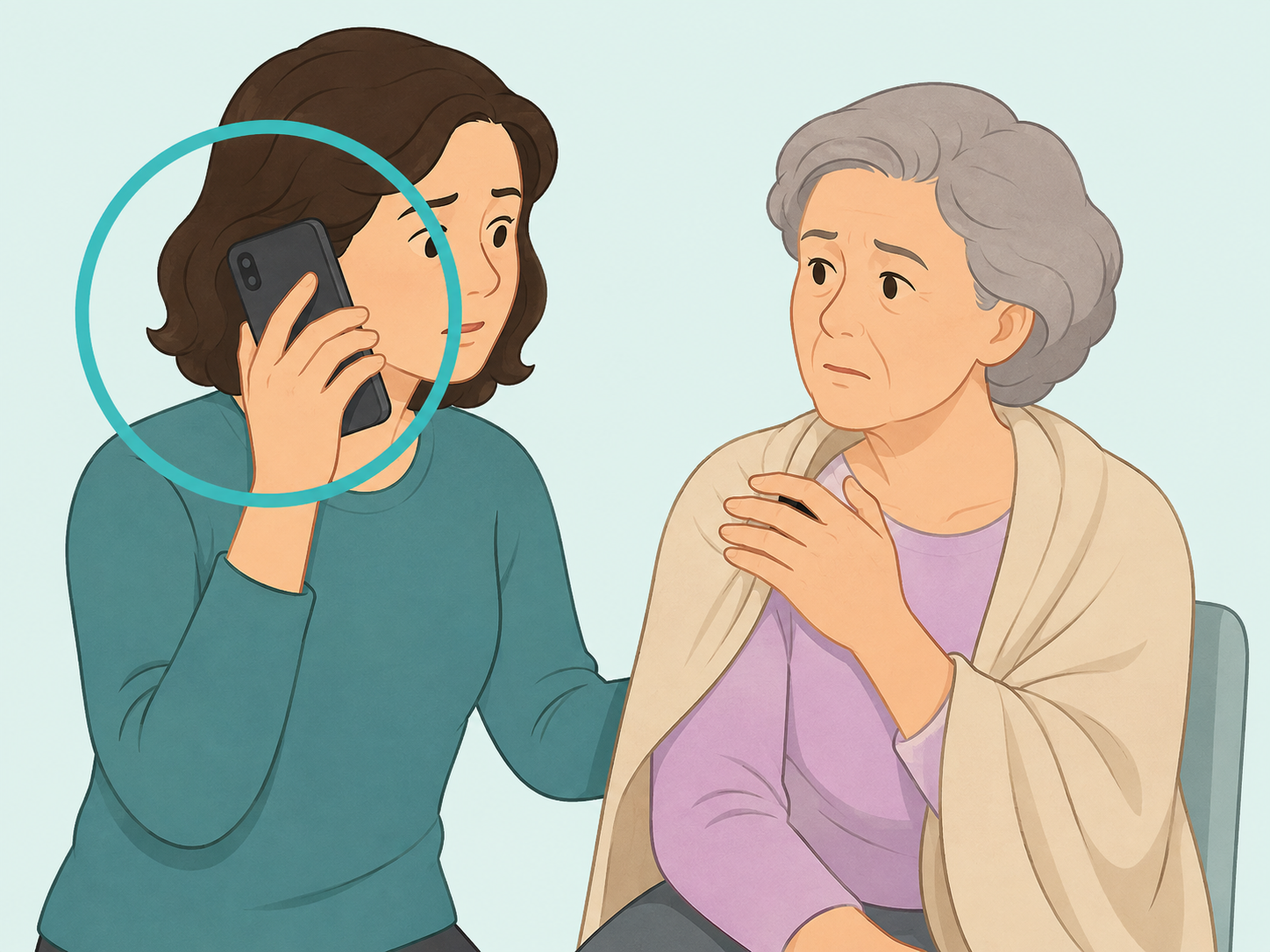Caregiver calling for same-day medical help for suspected shingles.