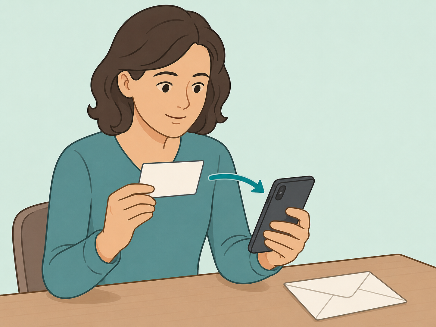 Person verifying a lawyer's contact information before responding.