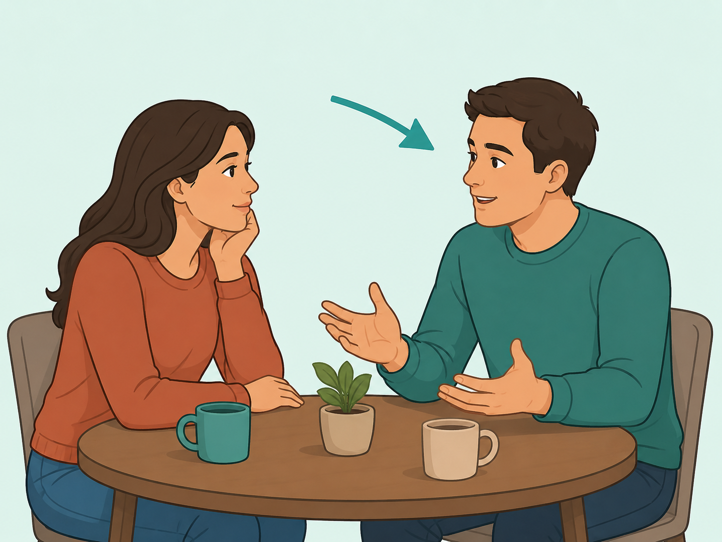 Partners having an honest conversation before small secrets grow.