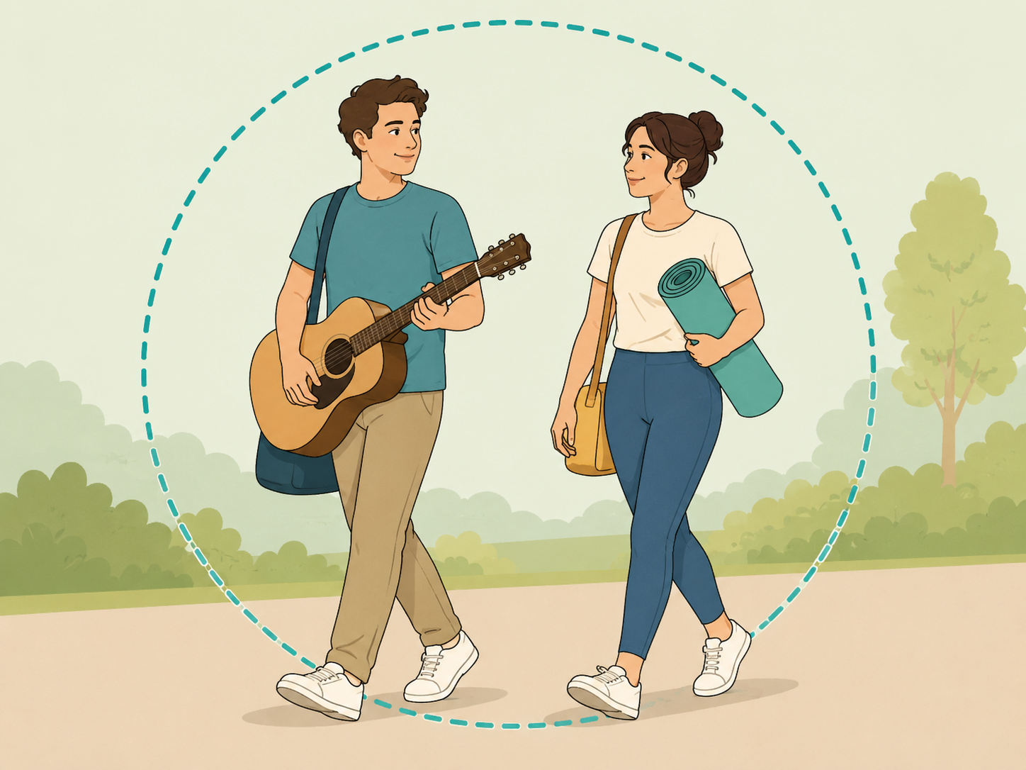 Partners balancing closeness with independence and personal interests.
