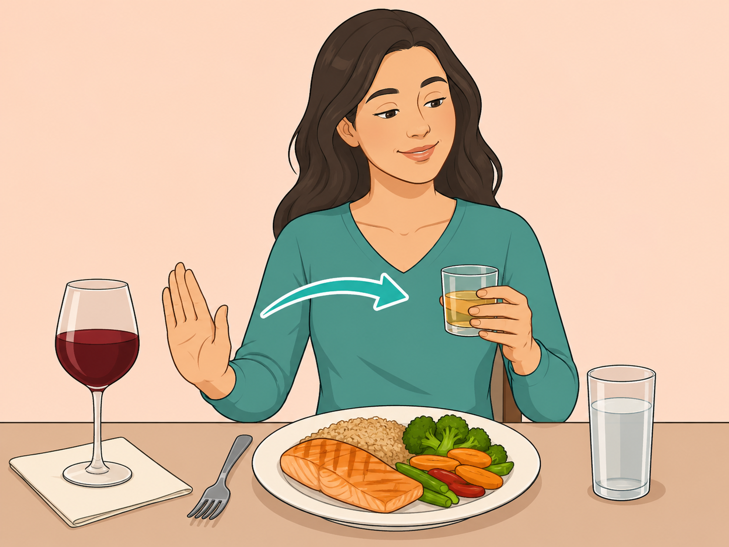 Alcohol kept moderate and not used close to bedtime.