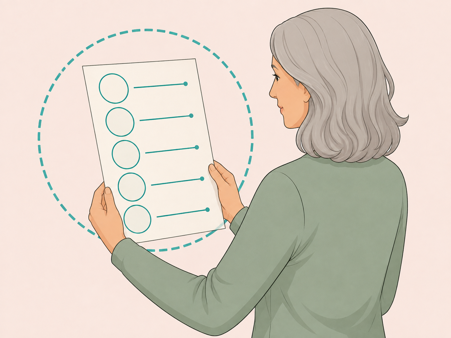 Older adult treating a five-disease claim as a health checklist.