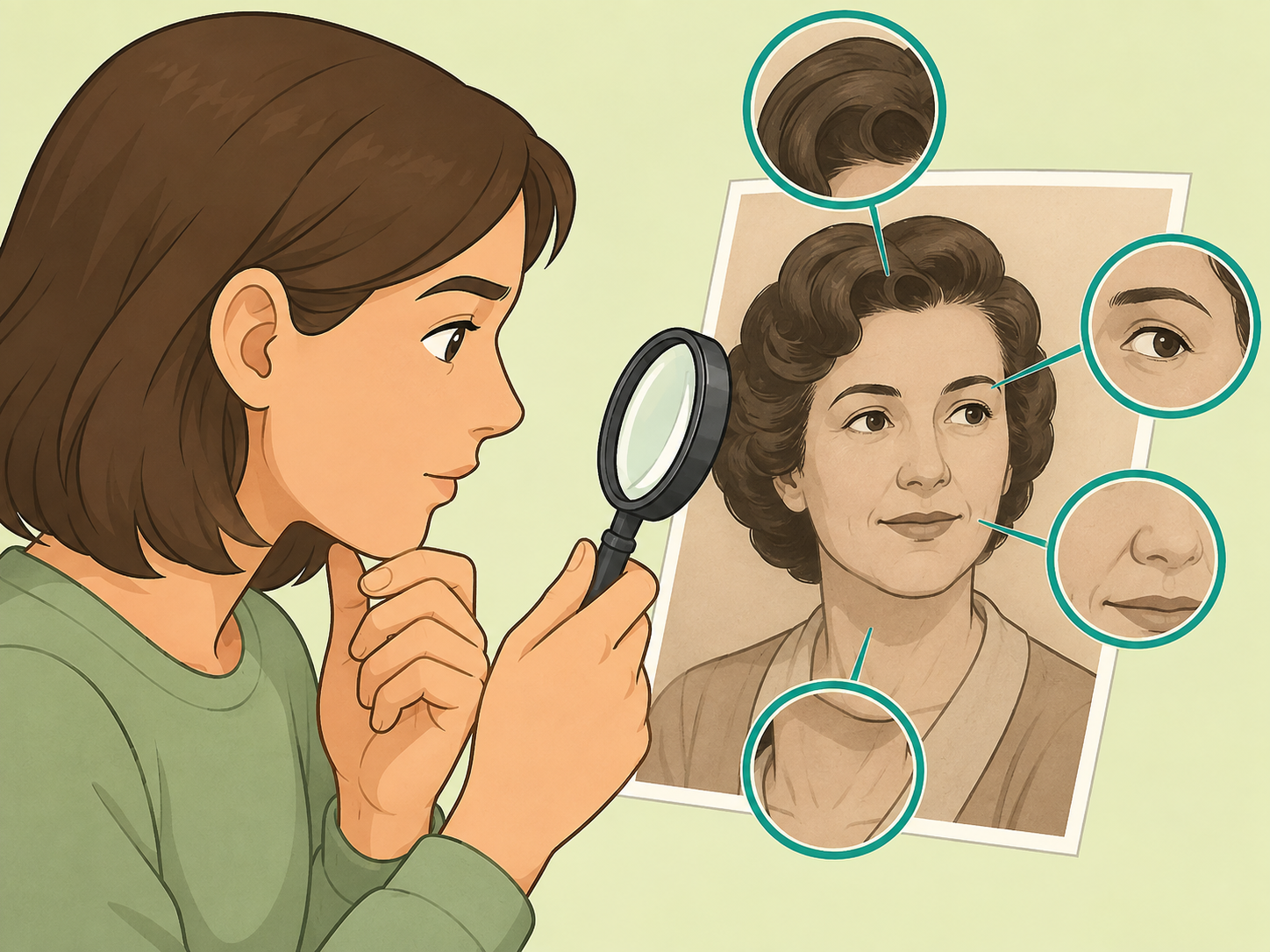 Person noticing which appearance cues influenced an age guess.