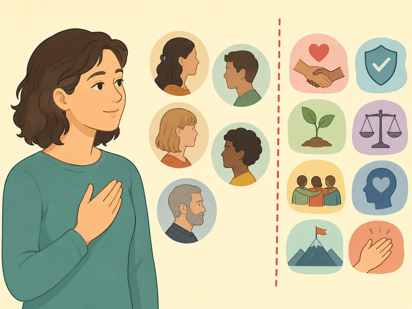 Person separating appearance from character judgments.
