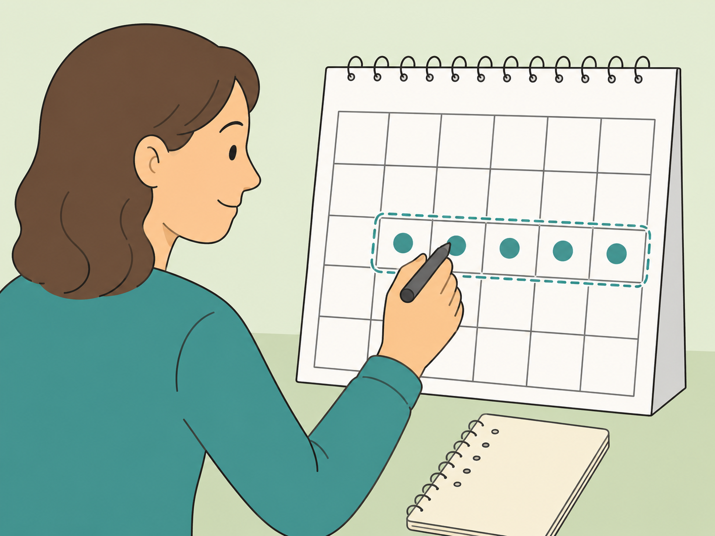 Person tracking symptoms that continue over time.
