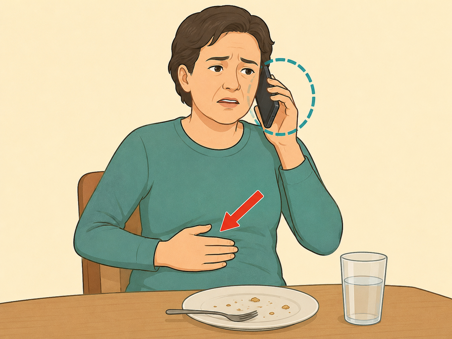 Person seeking medical care for urgent or persistent artery warning symptoms.