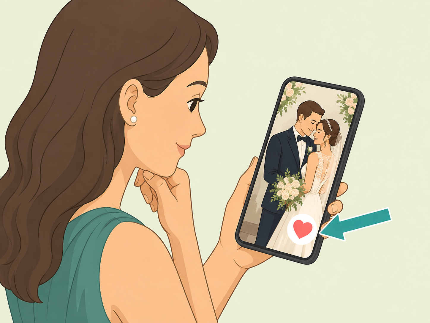 A viewer focusing on the couple rather than criticizing the bride’s dress.