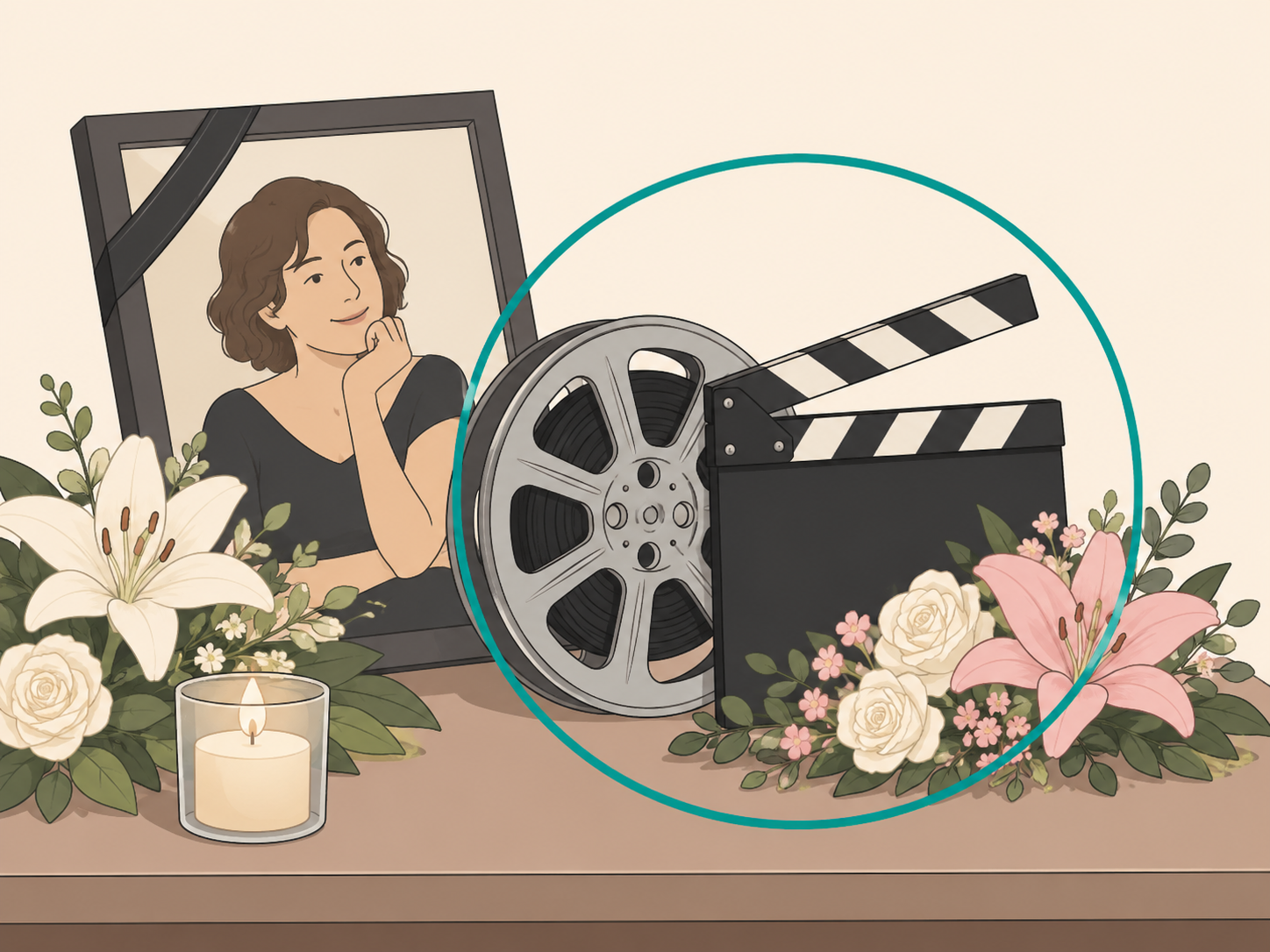 Memorial items honoring an actor and filmmaker's work.