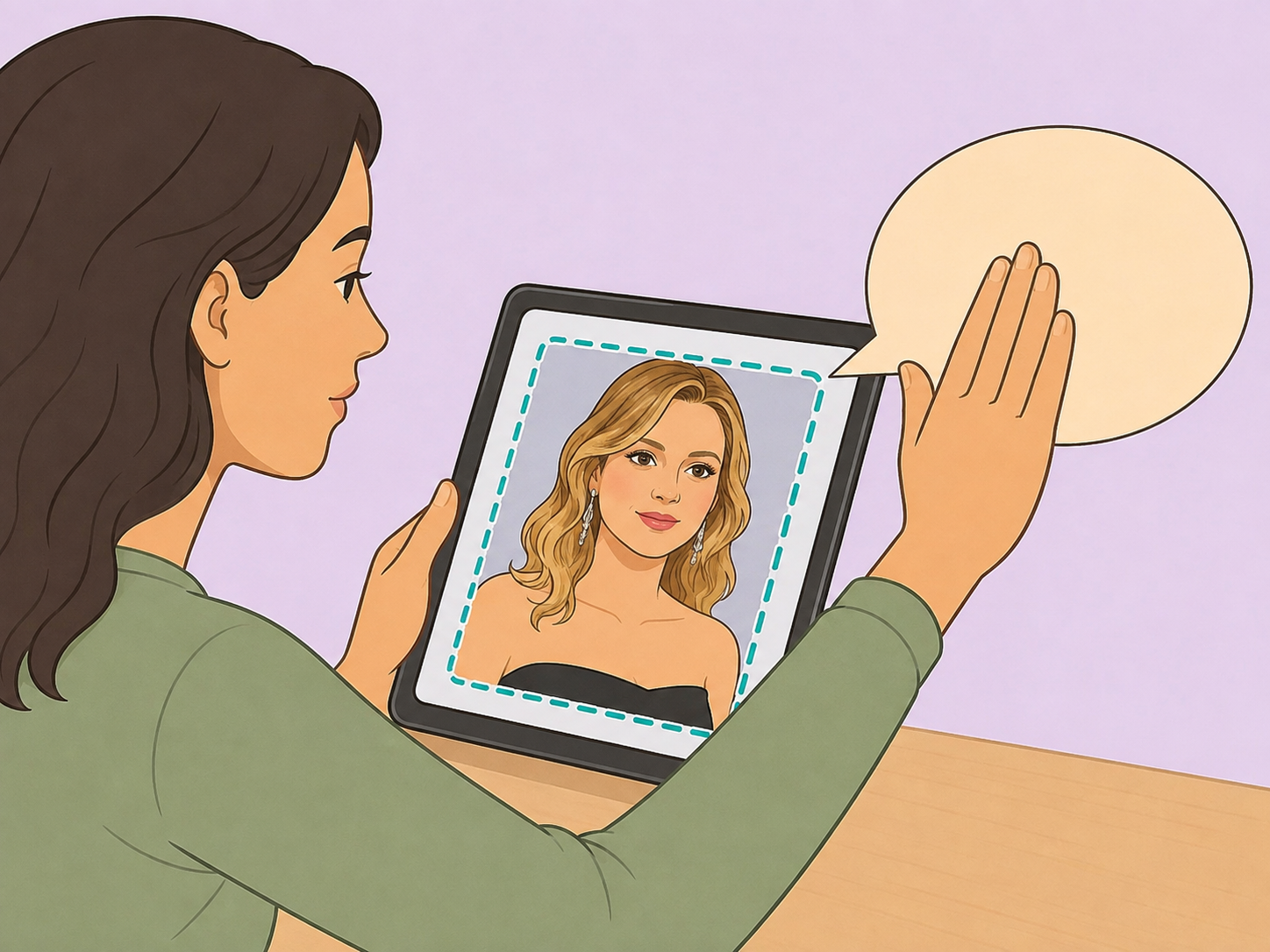 A person avoiding health guesses while viewing a celebrity photo.