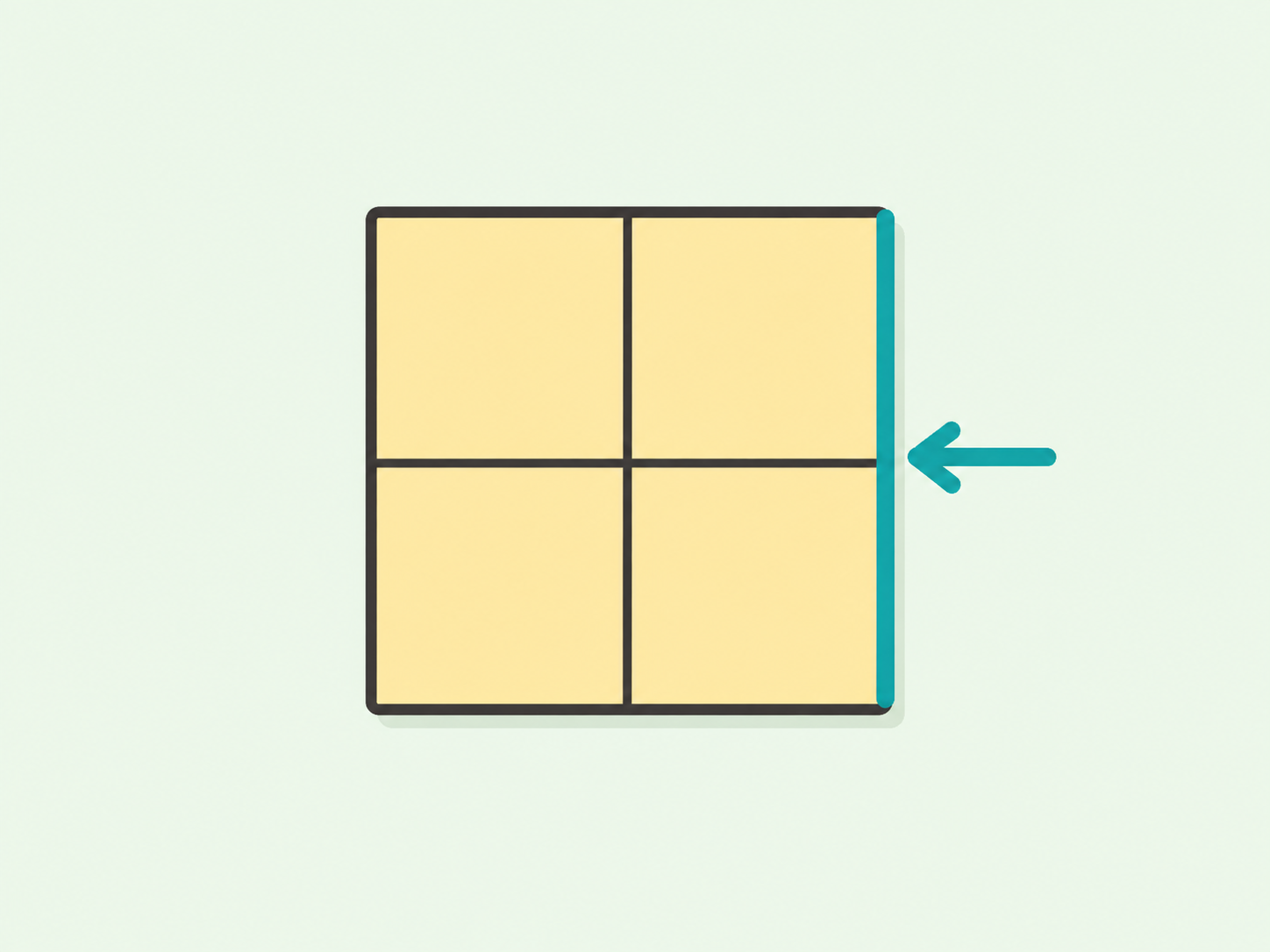 Small square grid with one side length highlighted.