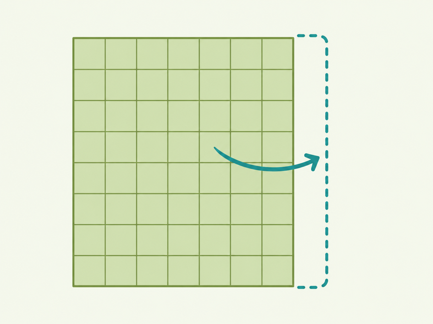 Larger square grid with its side length highlighted.