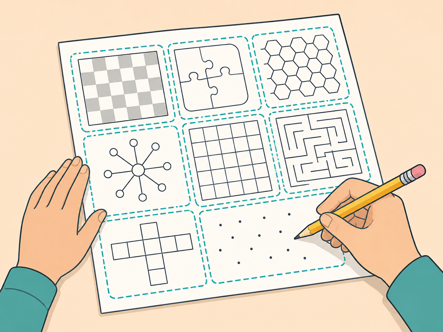 Math puzzle broken into smaller parts for easier solving.