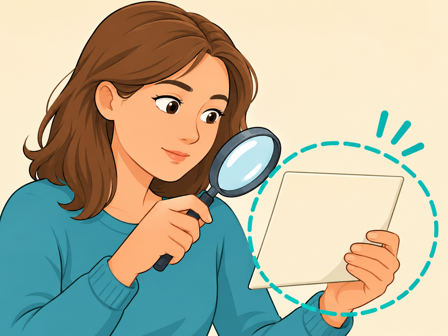 A person carefully reading the whole riddle before answering.