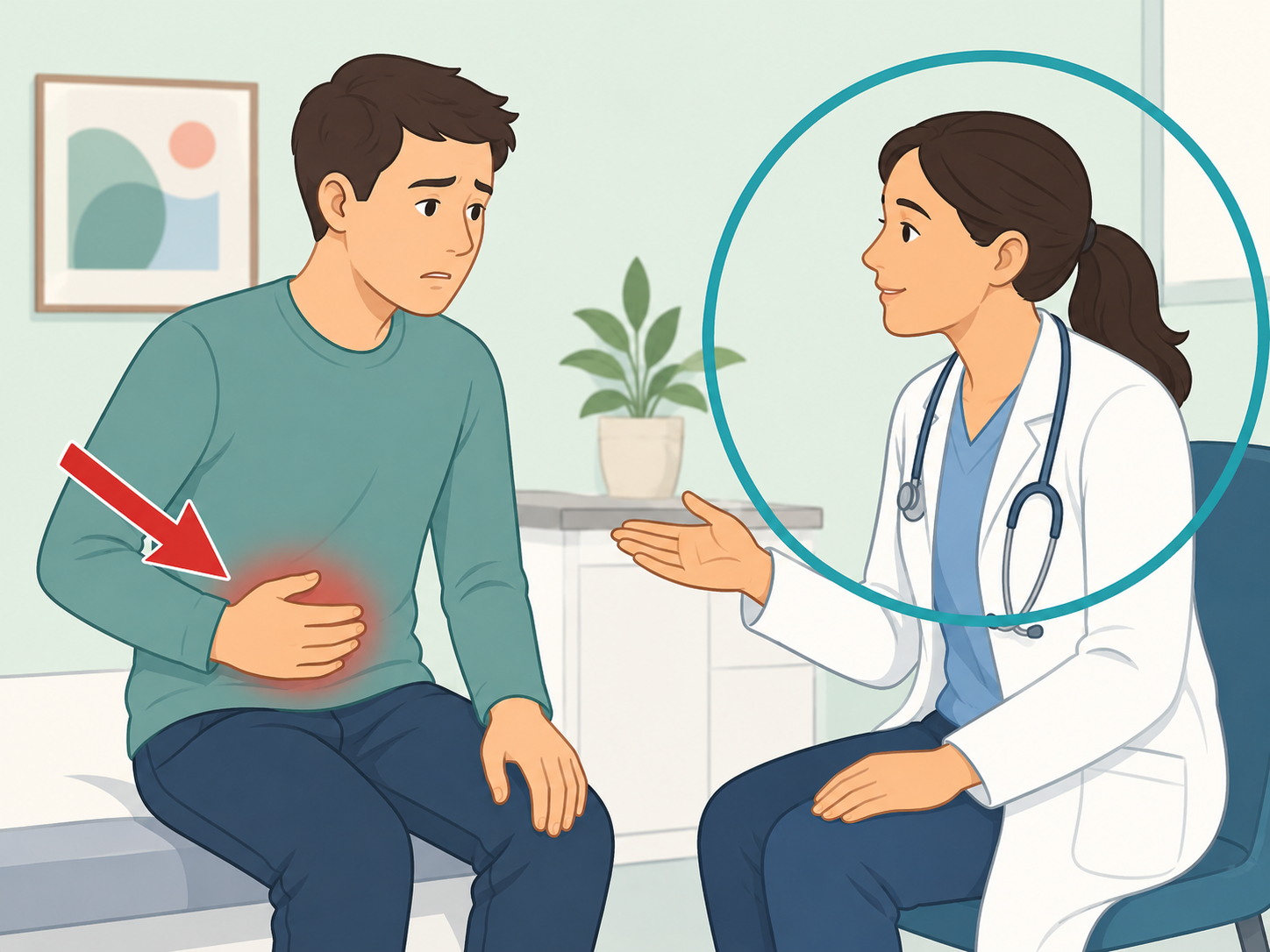 Person seeking medical help for severe or persistent pancreatic symptoms.