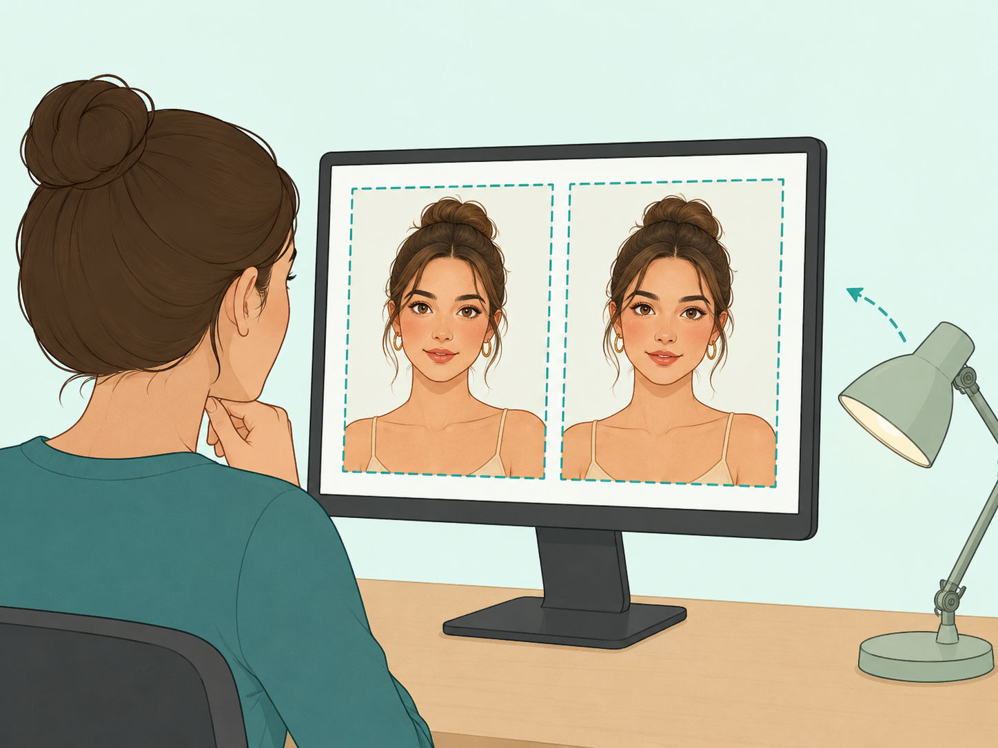 Two beauty puzzle images placed side by side at the same size.