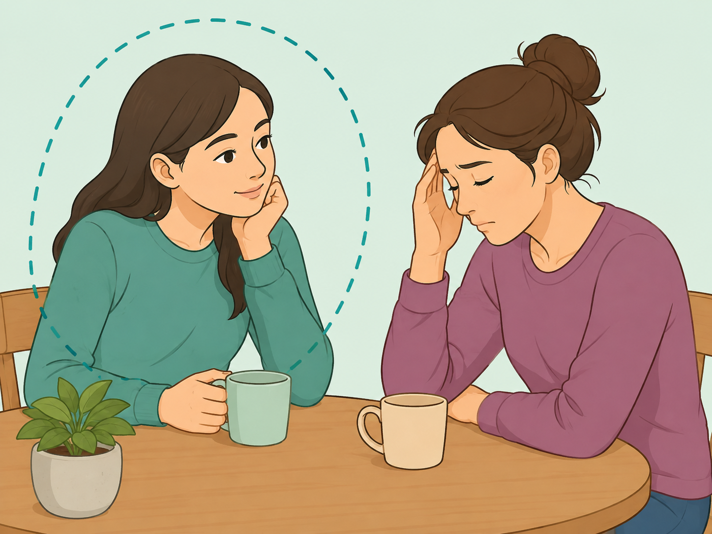 A friend asking a caregiver what help would be useful.