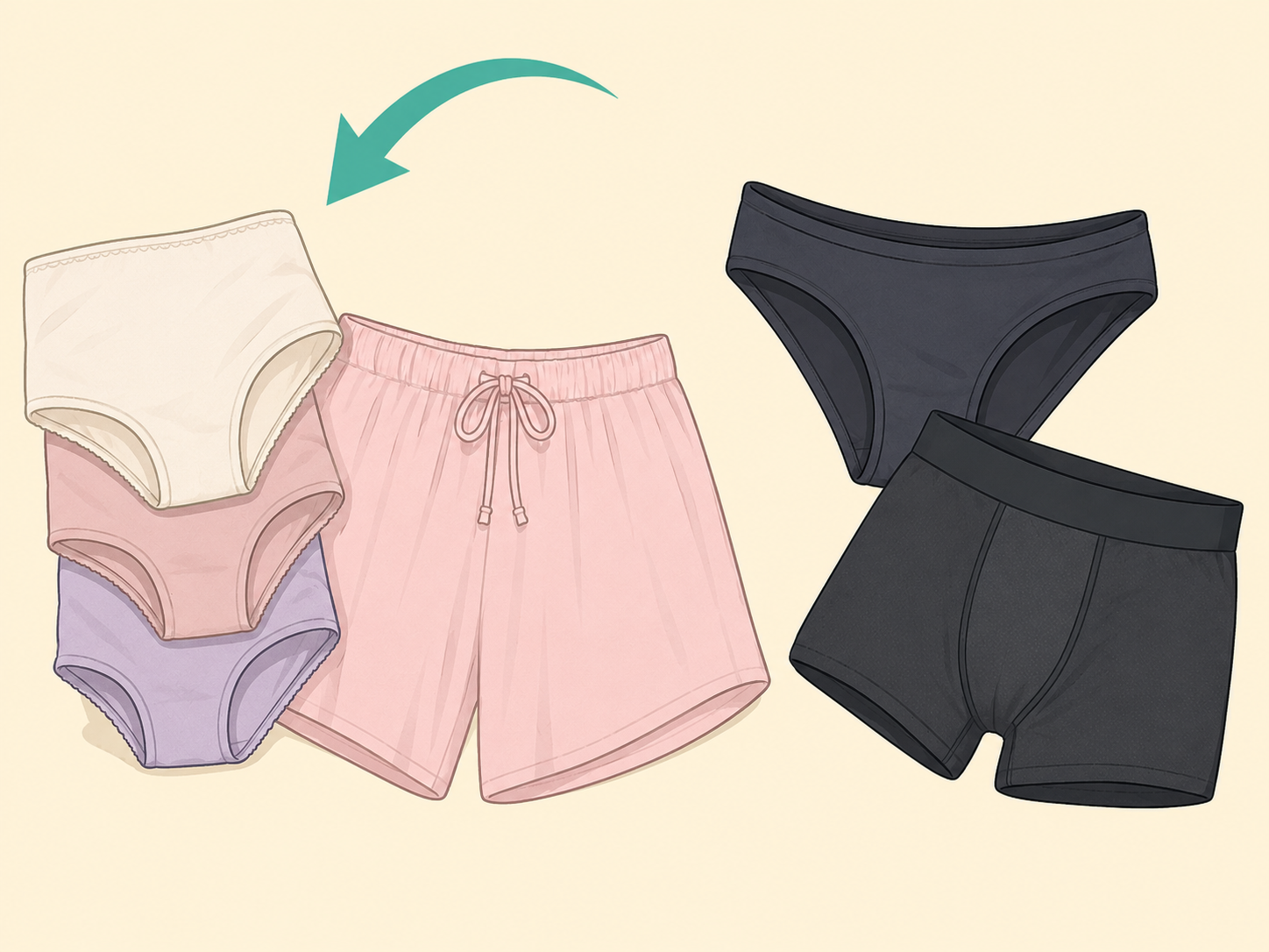 Breathable cotton underwear highlighted as a gentle everyday choice.