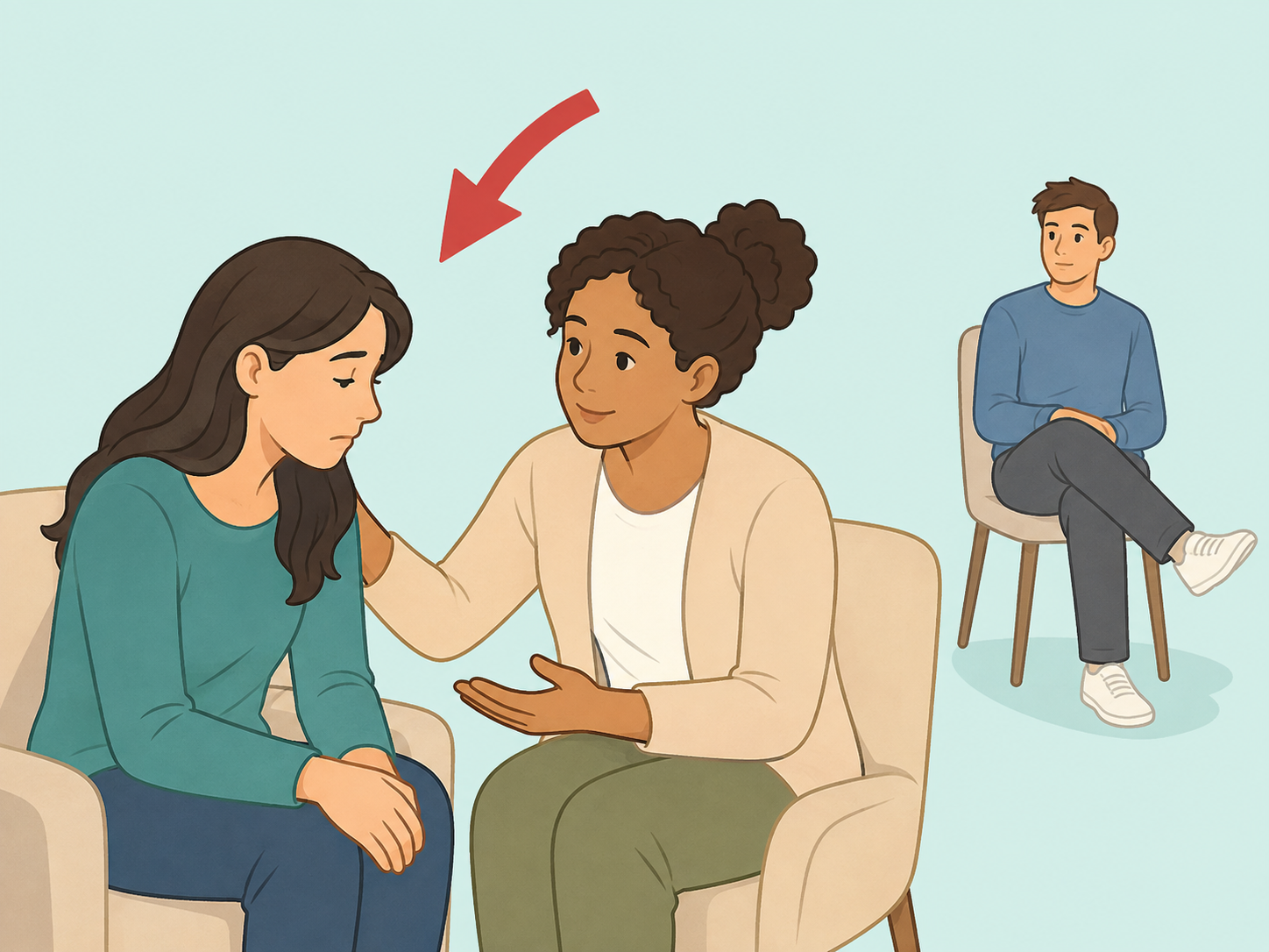 A person seeking support when a relationship feels unsafe.