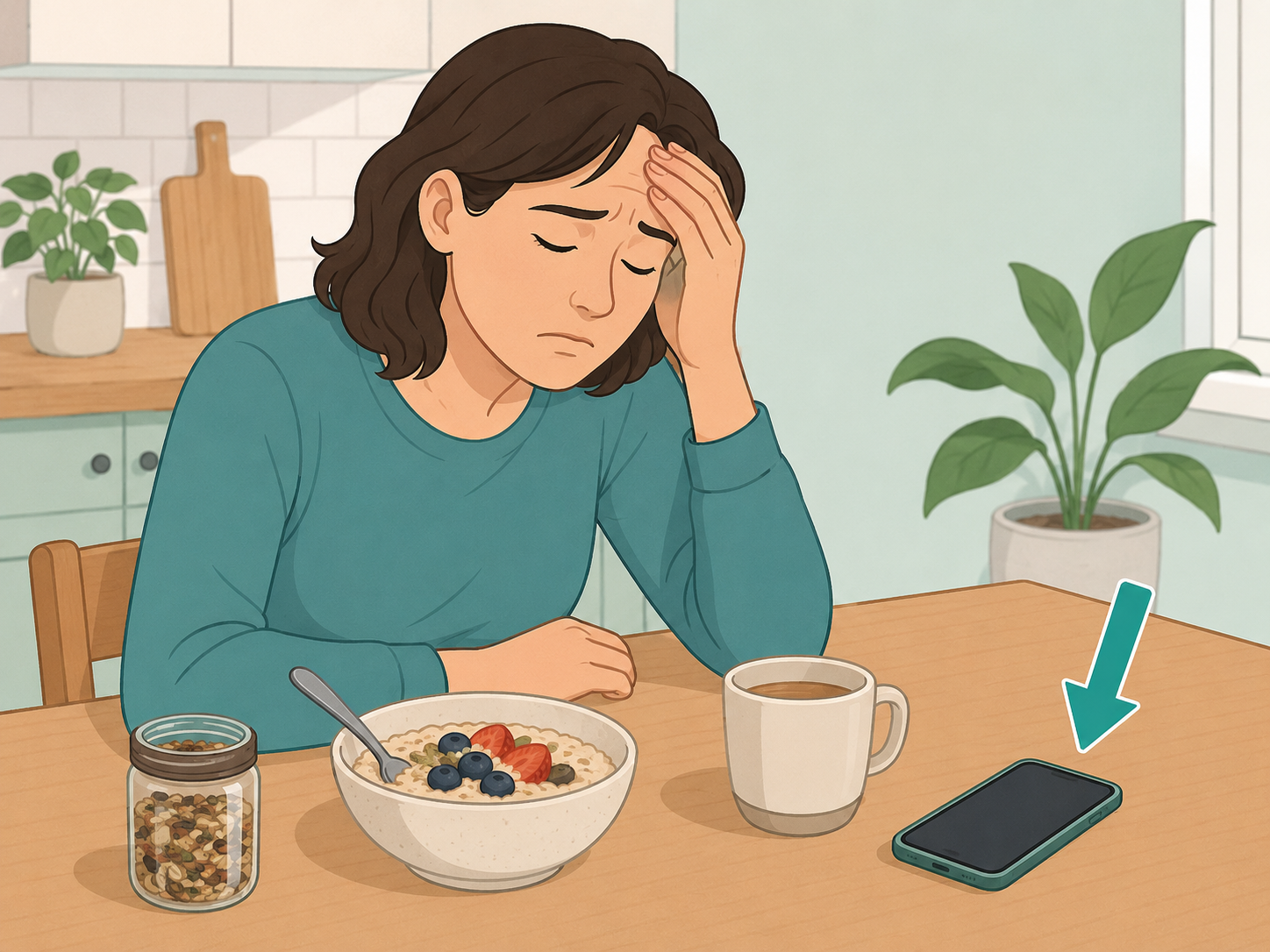 Tired person preparing to seek medical advice instead of relying on a blend.