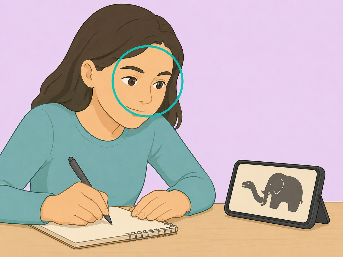 Person noting which animal they saw first in the illusion.