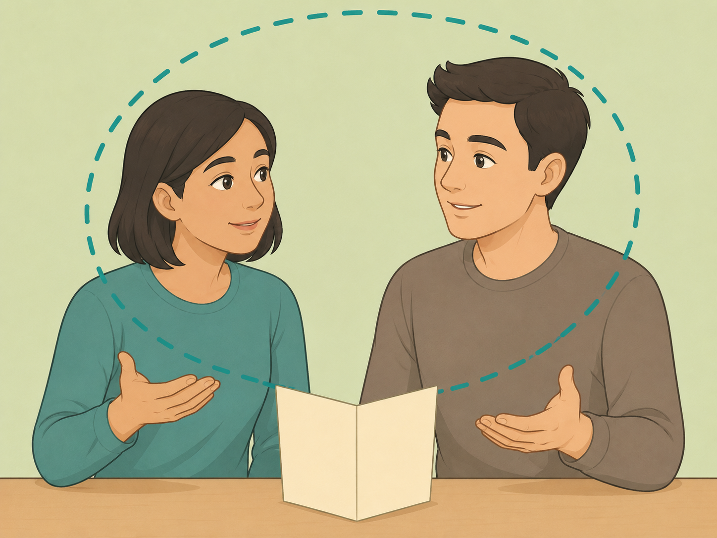A couple having a calm, blame-free conversation about HPV and cervical health.