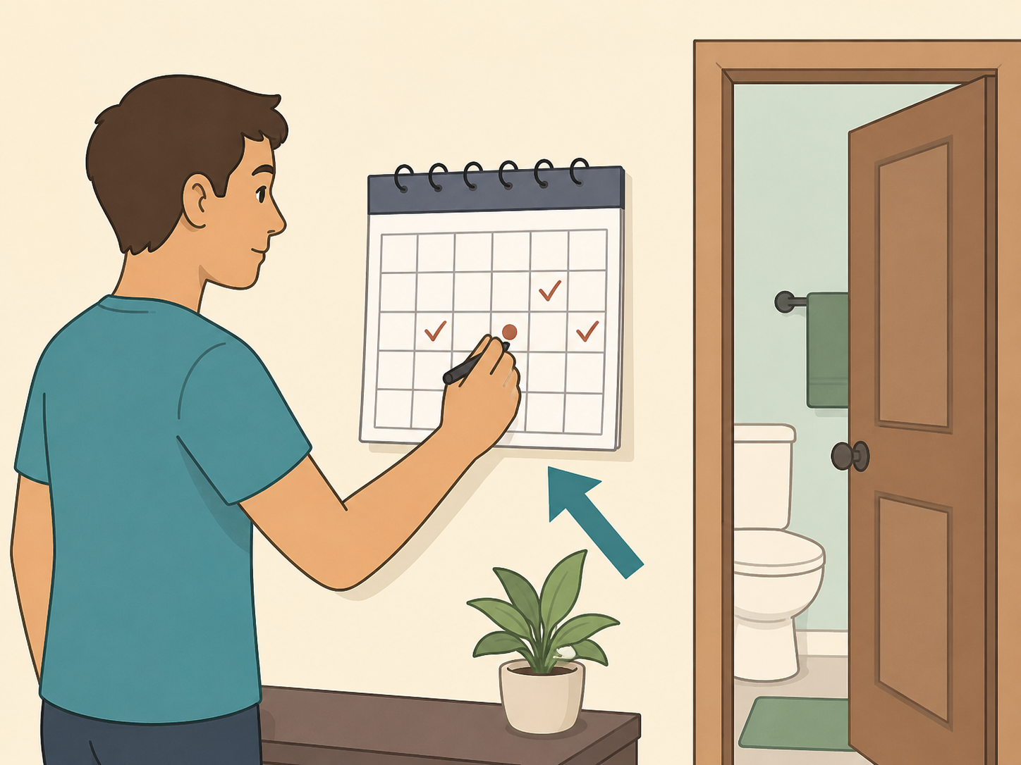 Person tracking diarrhea symptoms after gallbladder removal.