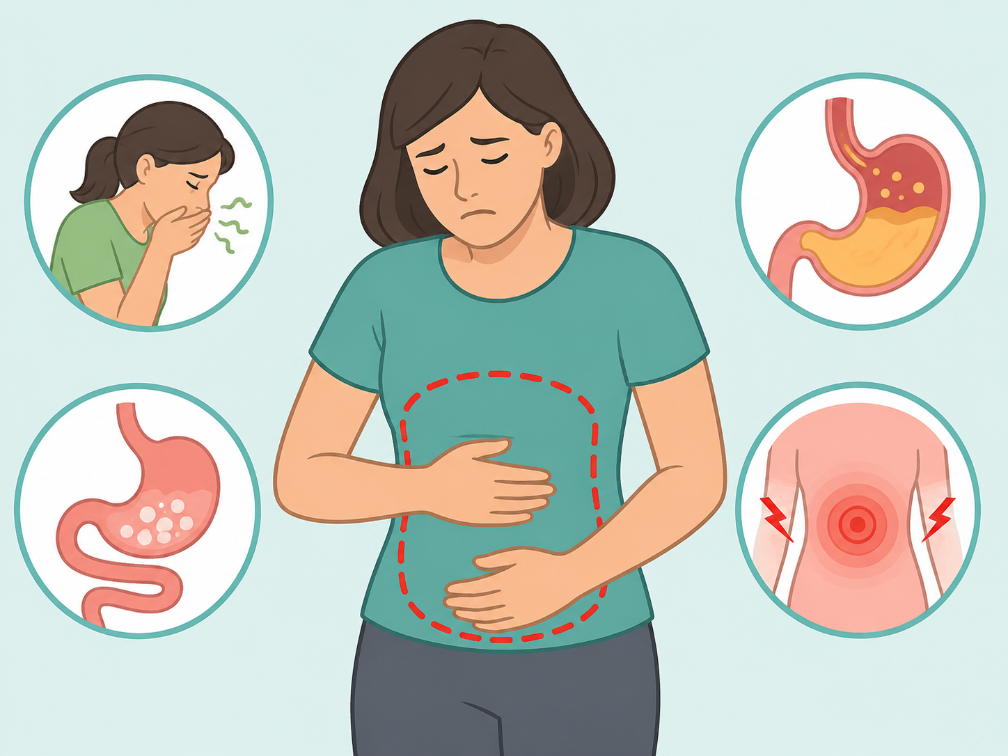 Person noticing ongoing digestive symptoms after gallbladder removal.