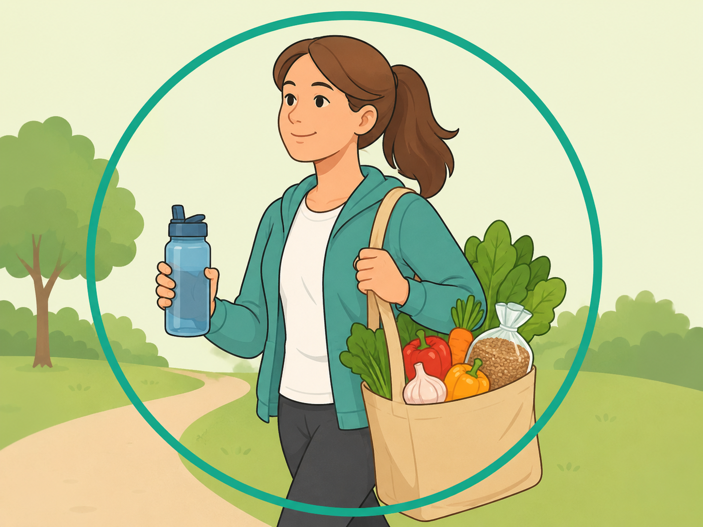 Person following healthy habits while using garlic as a normal food.