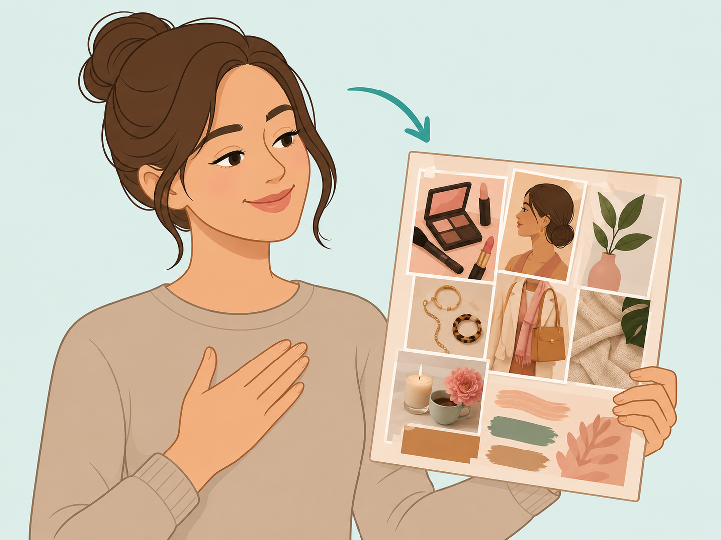 Person treating a beauty reading as a flexible mood board.