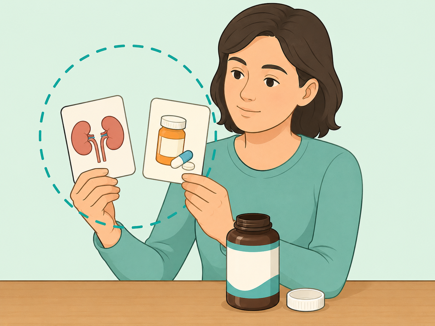 Person checking kidney and medication risk factors before taking magnesium.