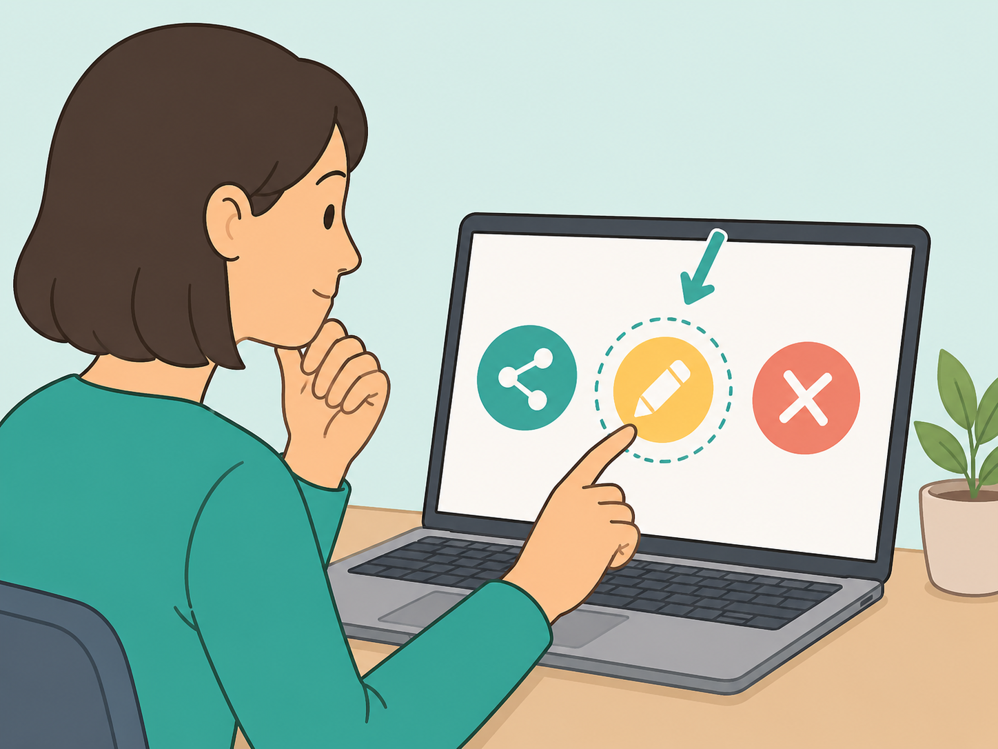Person deciding whether to share, correct, or skip a viral photo post.