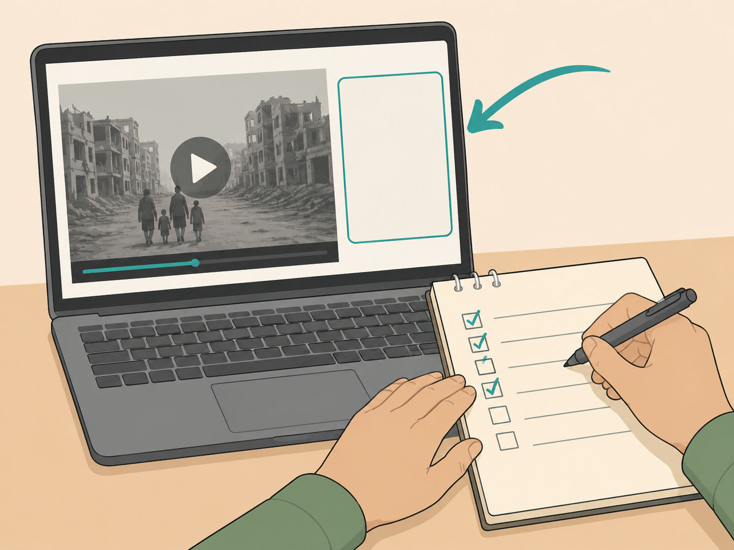 Hands listing the basic claims about a newly released video.