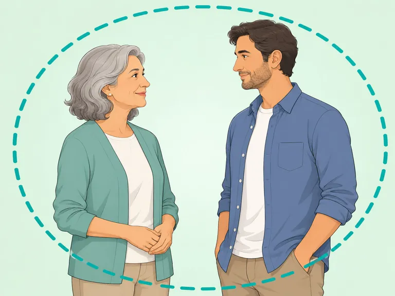 Parent respecting an adult child's independence and personal space.