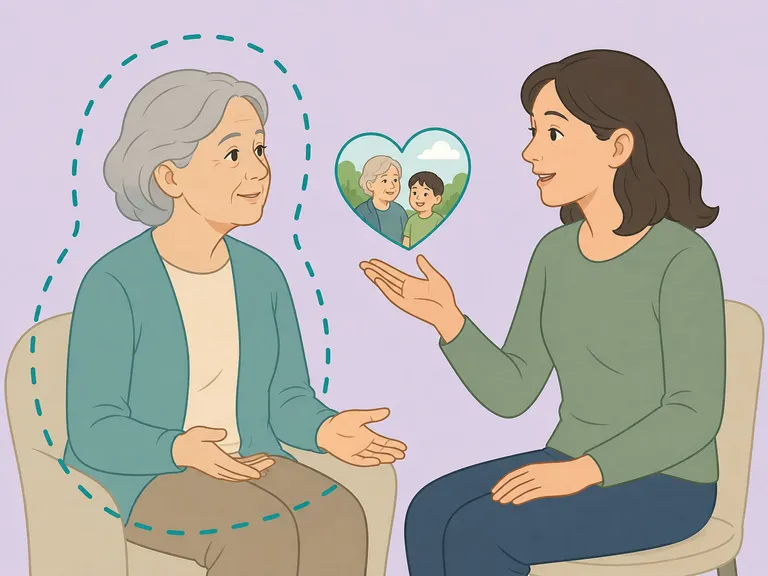 Parent listening to an adult child's unresolved hurt.